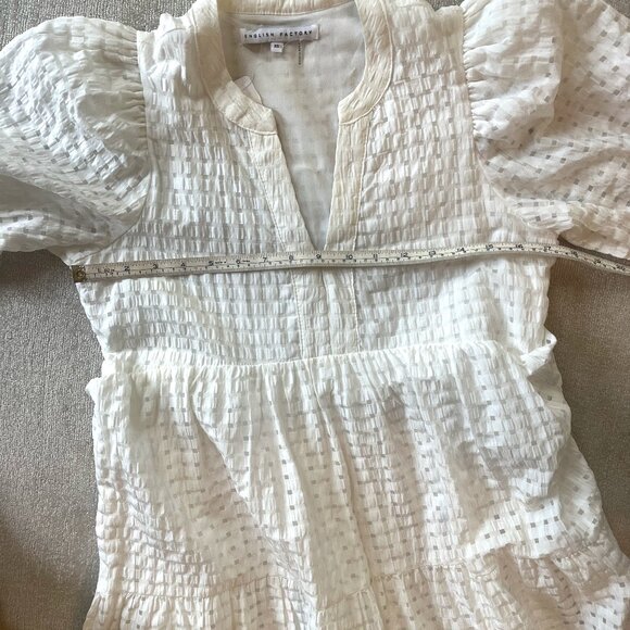 English Factory Gingham Tiered Midi Dress XS - Picture 7 of 11